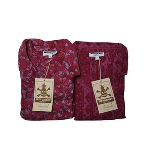 Mad Gringo Women's Lot Of 2 Small Hawaiian Shirts NEW WITH TAGS Button Up